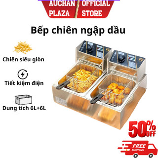 Bếp chiên nhúng điện Seka 6L, 12L inox cao cấp, hàng chính hãng, chiên ngập dầu công suất lớn