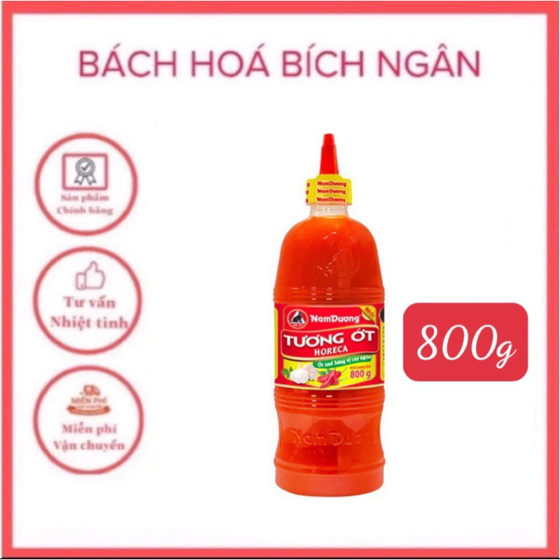 2 chai tương Ớt Nam Dương Horeca 800g đate mới nhất