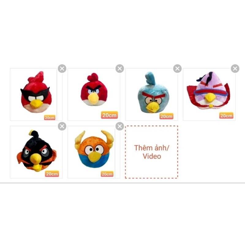 Gấu bông chim Angry Bird.