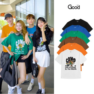 Áo phông local brand THE GOOD in hình, Áo thun nhóm oversize cotton co giãn, 6 màu basic dễ phối đồ