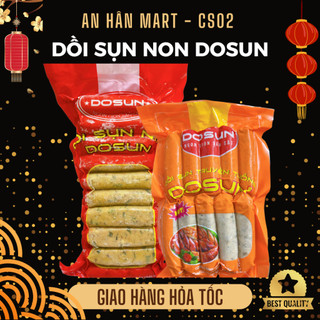 Dồi sụn non Dosun kèm sốt chấm hàng chuẩn, dồi sụn nướng chiên - làm đồ nhậu gói 500g