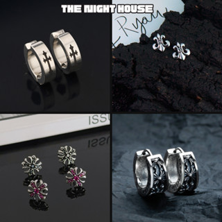 Khuyên Tai Chrome Heart Titan Không Gỉ Thời Trang The Night House Đẹp Hiphop Nam và Nữ,Bông Tai CH Bạc Nam (1C)