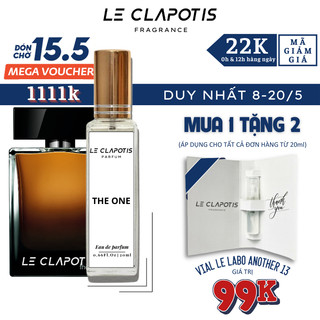 Nước Hoa Nam DG THE ONE chính hãng Le Clapotis Phong cách Ngọt ngào, Quyến rũ, Gợi cảm Thể Tích 20ml