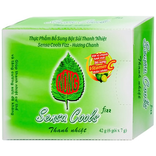 Bột sủi thanh nhiệt sensacool hộp 6 gói - bột sủi nhân trần belarcool hộp 10 gói
