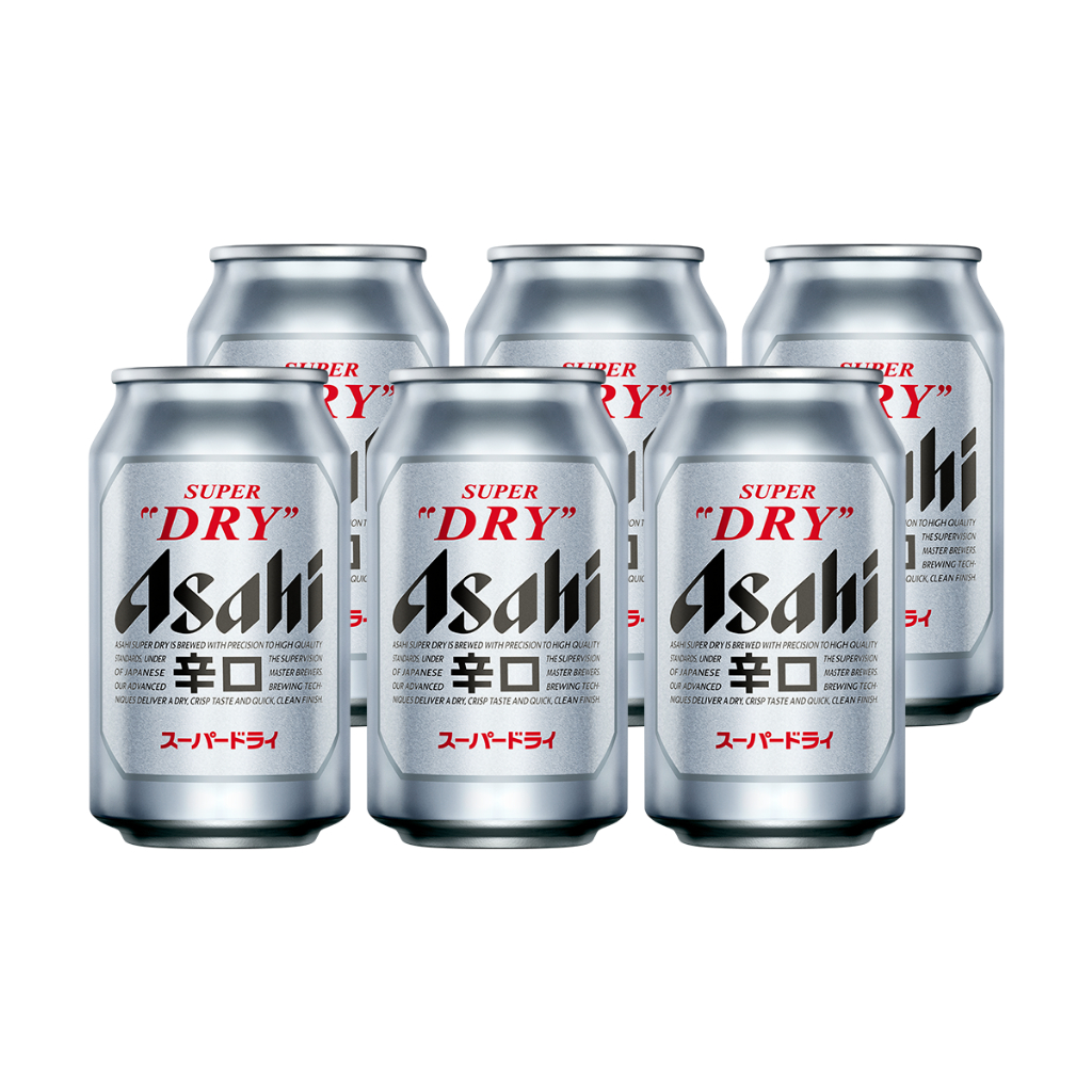 Bia Asahi Super "DRY" pack 6 lon 330ml