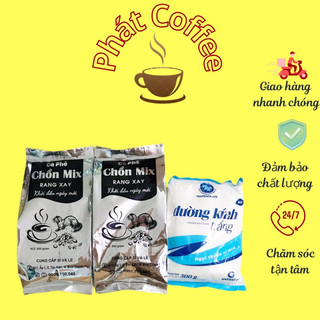 Cà phê pha phin thơm đậm béo tặng 1 túi đường 500g) cà phê chồn mix truyền thống chồn túi bạc