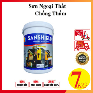  7kg Sơn nước ngoài trời cao cấp chống thấm nhiều màu trang trí nhà decor ngoại thất mặt tiền nhà 