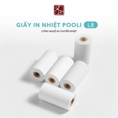 Giấy Nhiệt L8 Hộp 3 Cuộn 57mm x 3,5m DÁN ĐƯỢC In đơn hàng Ghi chú Vận đơn | Hanin