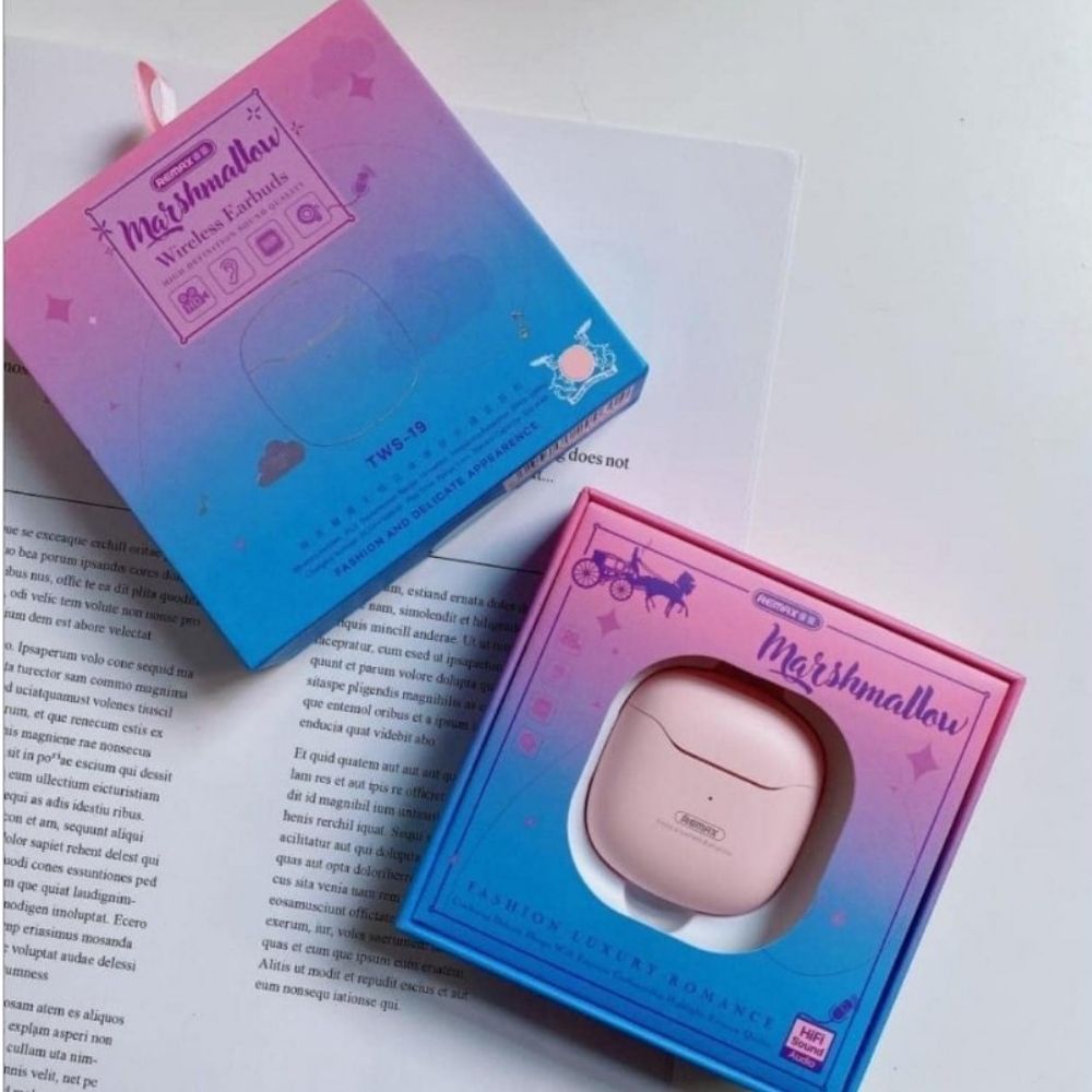 Tai Nghe Bluetooth TWS Remax TWS-19 Marshmallow Series V5.3 Pin 5H Cảm Ứng Chống Ồn Chân Sạc Type-C | BigBuy360 - bigbuy360.vn