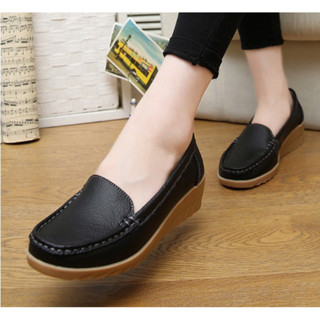 Giày moca nữ - Giày mọi nữ da bò mềm đế kếp Quảng Châu cao cấp - Vincent Shop