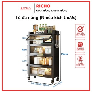 Tủ Bếp Đa Năng Nhiều Kích Thước, Tủ Kệ Nhà Bếp 3 Tầng 4 Tầng 5 Tầng Tiện Lợi - RICHO