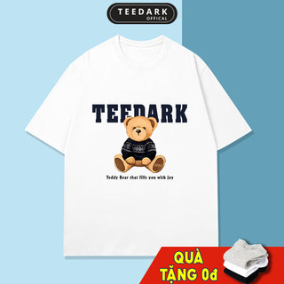 Áo thun unisex tay lỡ GẤU TEEDY by TEEDARK chất cotton không xù, Áo phông nam nữ form rộng