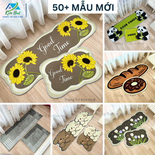 Thảm lau chân nhà Bếp chùi chân trải sàn hình thú phòng khách phòng tắm 3d chống trượt cao cấp đế cao su hút nước