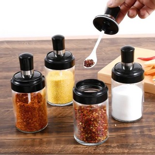 Lọ đựng gia vị - Hũ đựng gia vị có kèm thìa - Lọ đựng gia vị kèm thìa tiện lợi thông minh