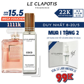 Nước Hoa Nữ Chiết Coco Mademoiselle chính hãng Le Clapotis 20ml thơm lâu hương ngọt dịu nhẹ nhàng