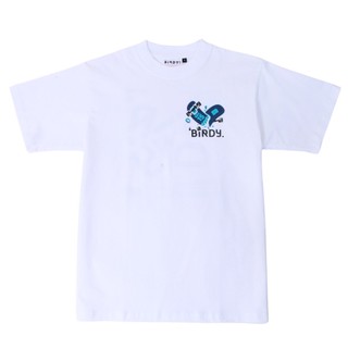 Áo thun unisex, áo thun trắng, localbrand Birdybag TEE SKATE BROKEN/white unisex