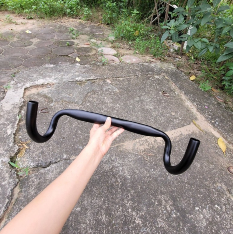 Ghi đông cong dẹt bằng nhôm cho xe đạp thể thao,xe đua, xe đạp Fixed Gear, 31.8mm