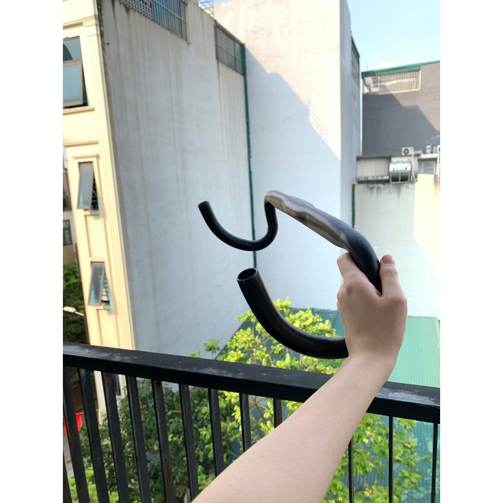 Ghi đông cong dẹt bằng nhôm cho xe đạp thể thao,xe đua, xe đạp Fixed Gear, 31.8mm