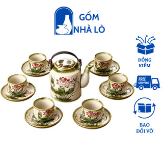 Ấm tích gốm sứ Bát Tràng, ấm tích pha trà hãm chè, ấm tích giả cổ dung tích 2.5 lít