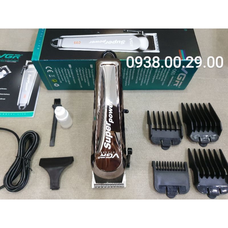 Tông Đơ Cắt Tóc Barber VGR 060. Tông Đơ Cắt Tóc VGR Super Power Lưỡi Thép Cắt Ngọt.