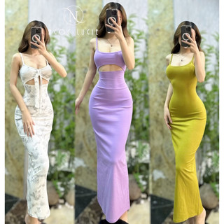 D678 - đầm dây cột nơ lưng xoè nhẹ - ngọc lucie