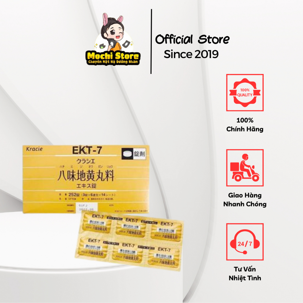 Viên Uống Bổ Thận EKT-7 Kracie Hachimi Nhật Bản Hộp 252 Viên