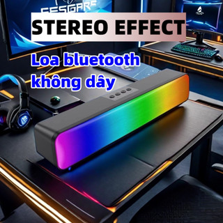 Loa Bluetooth công suất lớn âm thanh vòm 3D có đèn Led RGB 1600mAh theo nhạc Kết nối máy tính/laptop/pc/điện thoại /ipad