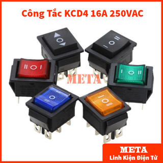 Công tắc bập bênh kcd4 250vac 16a 6 chân 3 chế độ có đèn hiển thị