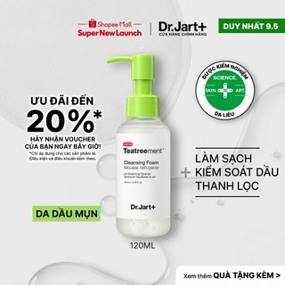 Sữa rửa mặt Dr.Jart+ Ctrl-A Teatreement 120ml | Sữa rửa mặt tạo bọt cân bằng độ pH cho da nhờn và dễ bị mụn
