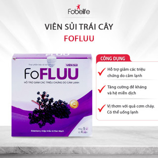 Viên Sủi Trái Cây FoFluu Fobe Giúp Giảm Nhanh Cảm Lạnh  Tăng Cường Sức Đề Kháng Vitamin C Kẽm - Hộp 20 Viên