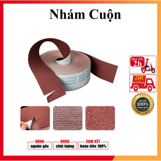 Nhám vải cuộn loại tốt bán lẻ, khổ 10cm, vải mềm, giấy nhám chà 150