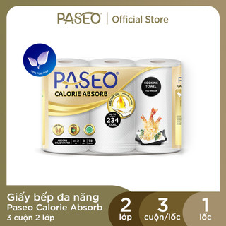Giấy bếp đa năng Paseo Calorie Absorb 3 cuộn 2 lớp
