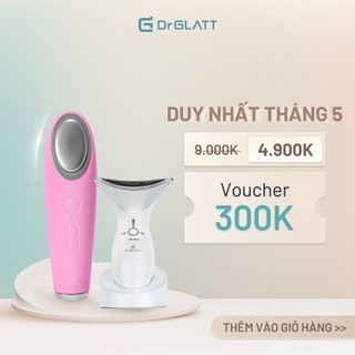Set Máy Rửa Mặt và Máy Nâng Cơ Mặt - tẩy trang, sạch sâu, massage mắt, nâng cơ chống nhăn, tăng sinh collagen DR GLATT