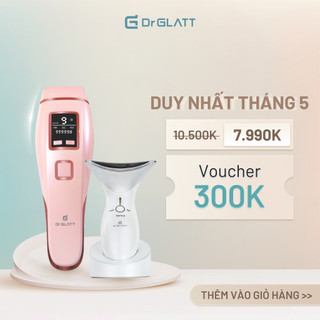 Set máy triệt lông mini đa năng và máy massage mặt - triệt lông vĩnh viễn, nâng cơ chống nhăn, tăng collagen DR GLATT