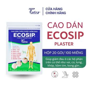 Cao dán thảo dược Ecosip TATRA SP064 giảm đau hiệu quả túi 5 miếng