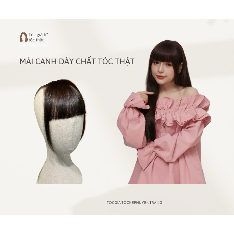 Tóc mái dày vip tóc thật 100%