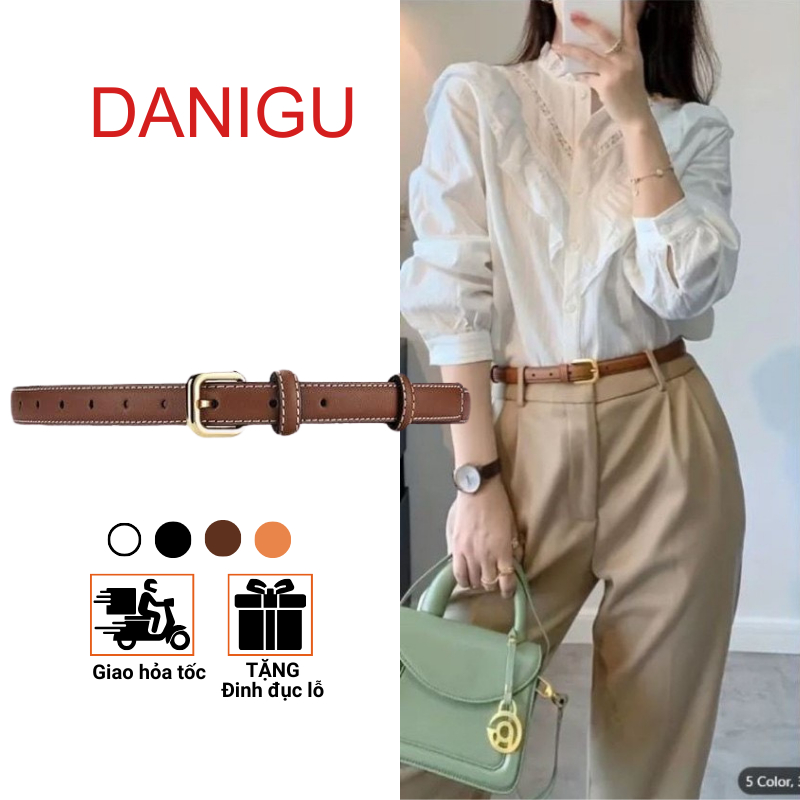 Thắt lưng nữ ulzzang DANIGU dây nịt đai váy Hàn Quốc cao cấp dễ thương nịch quần jean hottrend