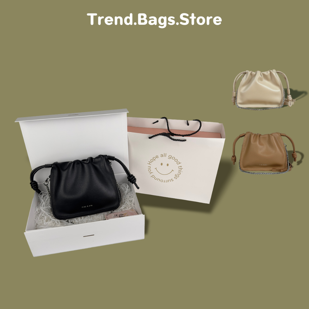 Túi đeo chéo, đeo vai miệng kéo - Hàng loại 1 - HD303 20x18x9 cm