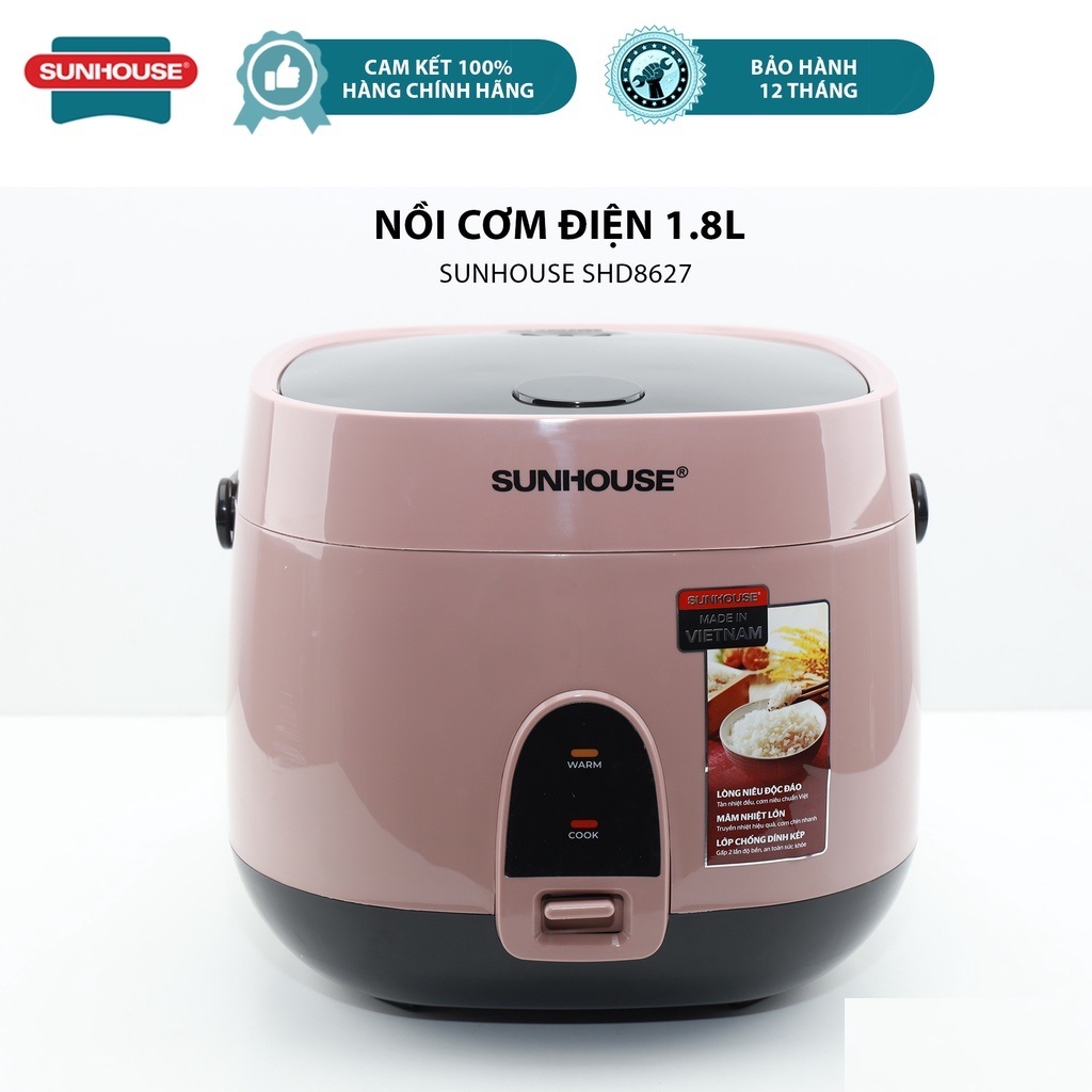 NỒI CƠM ĐIỆN 1.8L SUNHOUSE SHD8627