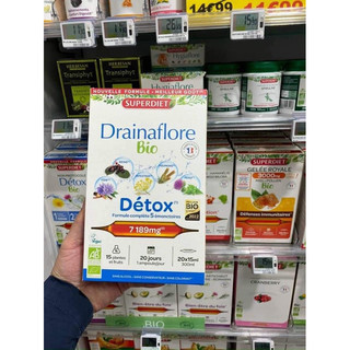 Thải độc chuyên sâu 5 trong 1 Detox Drainaflore BIO Superdiet 20 ống ( Mua 2 hộp tặng 1 bình nước)
