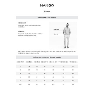 Áo polo nam Mango authentic TEXTURED COTTON size M