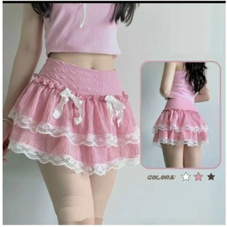 Chân Váy Xoè Lưng Thun Phối Ren Xinh Xắn Shop Tiến Linh