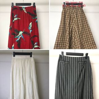 Chân váy si tuyển 2hand vải thô, voan, linen, nhiều kiểu nhiều mẫu