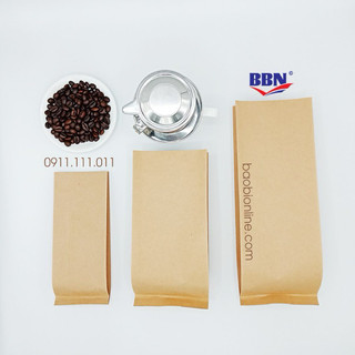 1kg túi 4 biên giấy 14x41cm đựng 1kg cà phê