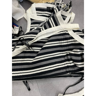 bodysuit sọc ngang thun cotton co giãn 4 chiều
