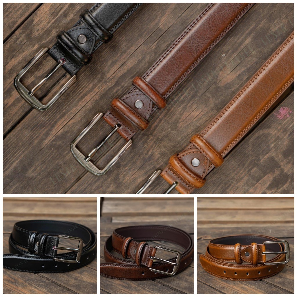 Thắt lưng nam da bò Nappa, dây lưng nam cao cấp, bản to, nhỏ