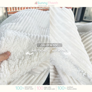[Sale nhanh] 5075 Vải lông cừu mịn hồng trắng siêu mềm mịn, không rụng lông, vải hàn quốc sờ mát tay hươu từ hộp sữa