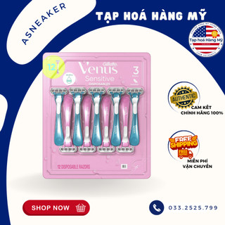Dao cạo  Venus Glitte Sensitive 3 đầu lưỡi (tách set lẻ 1 cái) nhập Mỹ