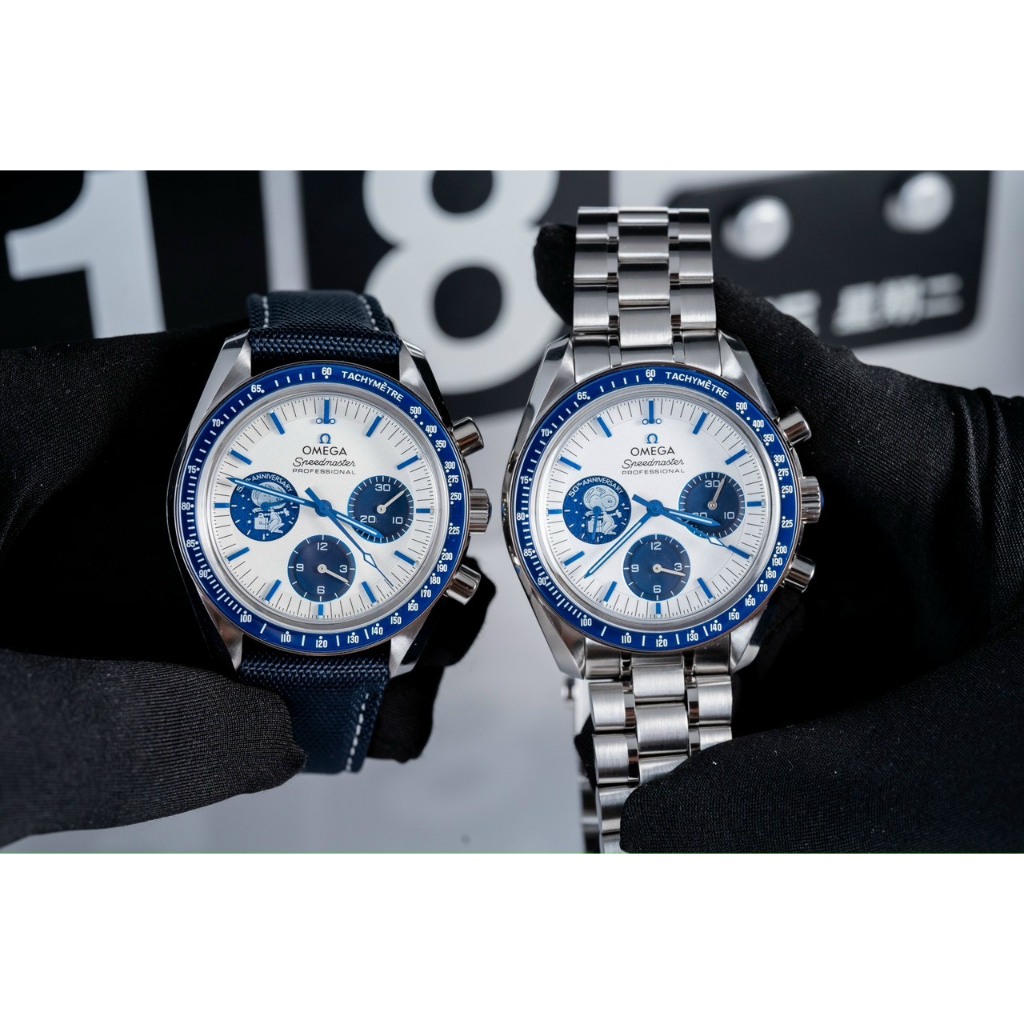 [Fullbox hãng]Đồng hồ nam Omega Speedmaster Silver Snoopy Award 42mm máy Calibre 3861 Thuỵ Sĩ 26 chân kính, 21600vph