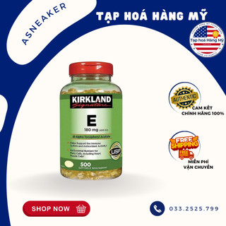 Vitamin e kirkland signature 400 iu, viên uống bổ sung vitamin e lọ 500v/180mg nhập mỹ